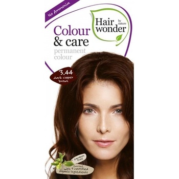 Hairwonder Colour & Care Bio prírodná dlouhotrvající farba na vlasy : 3.44 Dark Copper Brown - tmavo medená hnedá