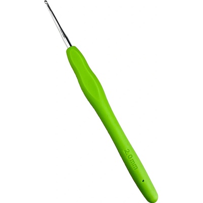 Pro Háčkování Háček se silikonovou rukojetí 2 mm