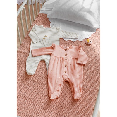 Set overálků PTÁČEK pudrově růžový NEWBORN Mayoral