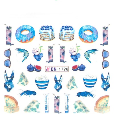 Vodolepky na nechty Blue style BN 1798