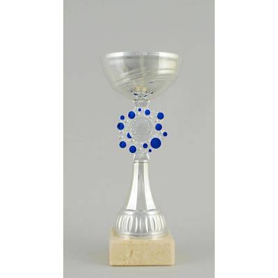 Stříbrnomodrý sportovní pohár 21,5 27 cm 21,5 cm