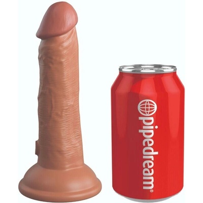 King Cock Elite Realistic Dildo Vibrating & Silicone 15.2 Cm Caramel