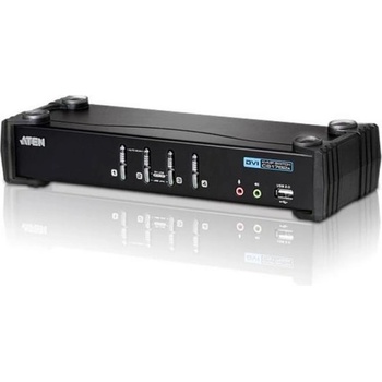 Image 1 of ATEN KVMP превключвател, ATEN CS1764A-AT, 4-портов, USB, DVI, Audio (ATEN-CS1764A-AT-G)