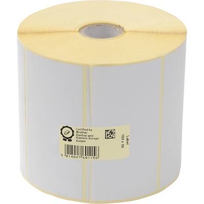 Brother LCE1E050102127P, 102mm x 50mm, originálny biele papierové štítky, 1700 etiket
