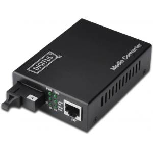 DIGITUS DN-82122 мрежов медиен конвертор 1000 Мбит/с 1310 nm Единичен режим Черен (DN-82122)