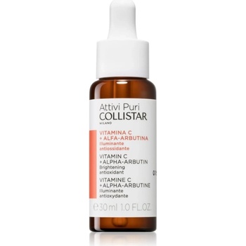 Collistar Attivi Puri Vitamin C + Alfa-Arbutina озаряващ серум за лице с витамин С 30ml