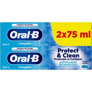 Oral-B Паста за зъби Complete Protect & Clean, 2 x 75 ml