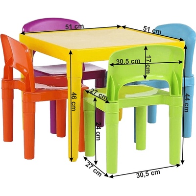 Детски комплект 1+4, многоцветен, zilbo