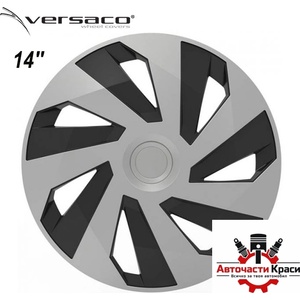 Versaco Тасове за джанти 14" Versaco Vector Silver/Black (56116) - avtochastikrasi