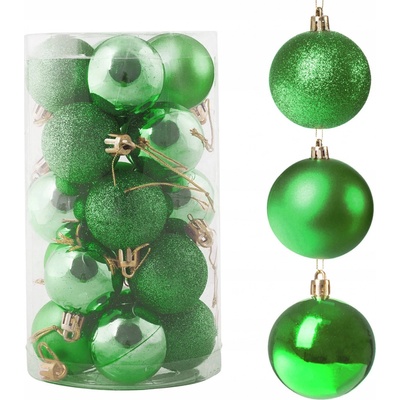 SPRINGOS Vianočné banky zelené mix 4cm sada 20ks