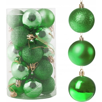 SPRINGOS Vianočné banky zelené mix 4cm sada 20ks