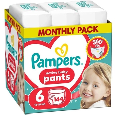 Pampers Гащички Pampers Pants 6 (13-19 кг) - 144 броя