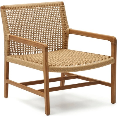 Kave Home Sabolla s výpletem Teakové zahradní křeslo