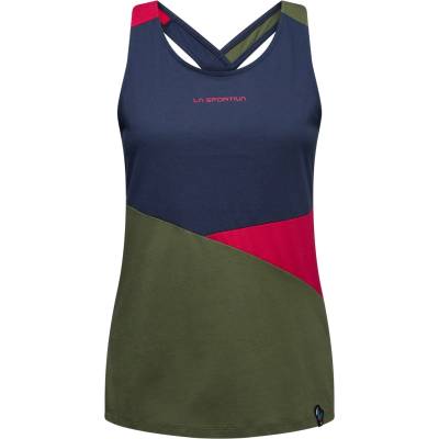 La Sportiva Дамски потник с широка презрамка La Sportiva Women's Twist Top - Cypress / Night Sky (916-2226-0812)