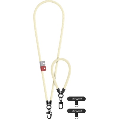 Snúrka na krk AlzaGuard Lanyard súprava béžová AGDSLAES001H