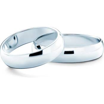 Image 1 of SAVICKI Сватбени халки: бяло злато, полукръгъл профил 5 мм