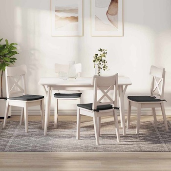 vidaXL Възглавници за седалки 4 pcs Тъмен сив 40 x 40 x 3 cm (42015225)