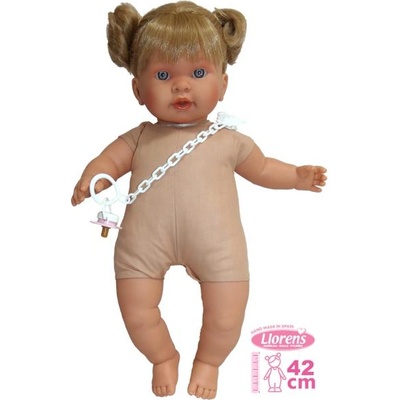 Llorens 422A ALEXANDRA - реалистична кукла със звуци и меко текстилно тяло - 42 см