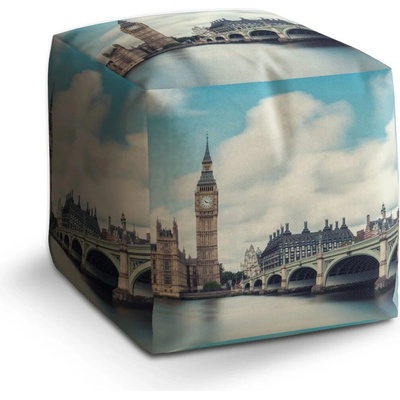 Sablio Taburet Cube Londýn Bridge: 40x40x40 cm