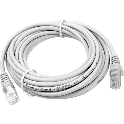 PremiumCord sputp20 patch UTP, RJ45-RJ45, level 5e, 20m, šedý