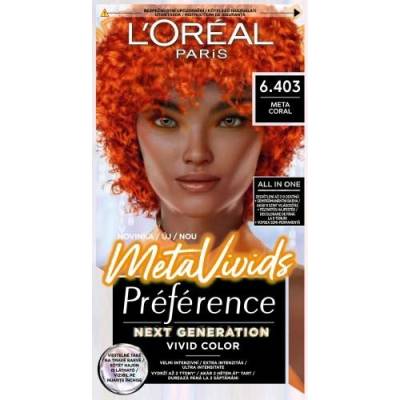 L'Oréal Paris Préférence Meta Vivids Semipermanentná farba na vlasy 6.403 Meta Coral 75 ml