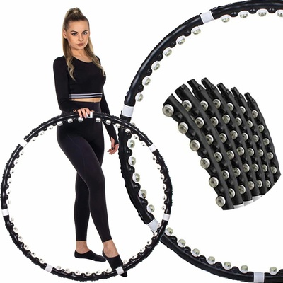 Springos Hula hoop s výstupky 100 cm černá – Zbozi.Blesk.cz
