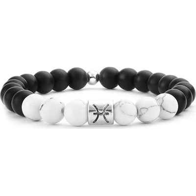 Budnej minerální ve znamení RYBY z howlitu a onyxu MN1803