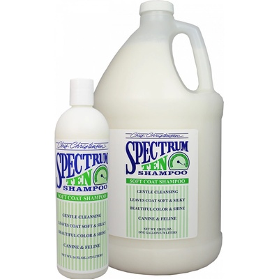 Chris Christensen Šampón pre hodvábnu srsť SPECTRUM Ten s riedením 16:1 Spectrum Ten Soft and Smooth Shampoo 470 ml