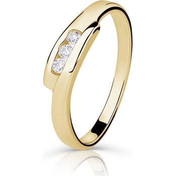 Danfil zlatý prsteň DF1289 zo žltého zlata s briliantom