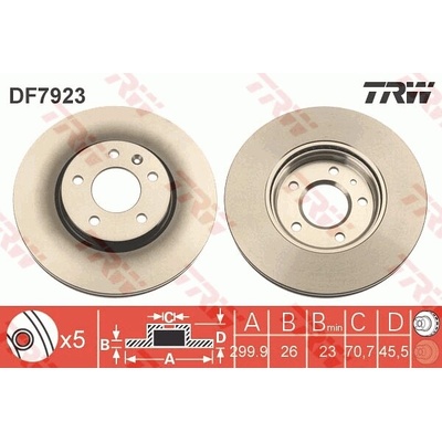 TRW Brzdový kotúč DF7923