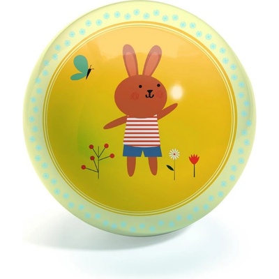 Míč Djeco Zajíček s kočičkou 12 cm