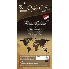 Orfeo coffee Kopi Luwak cibetková 100% arabika 250 g