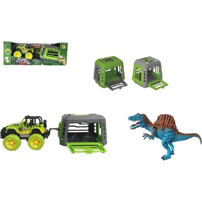 Mac Toys Jeep s přívěsem a dinosaurem