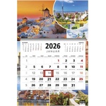 KALENDART Календар 2026 t081, 1 блок, календар за спедитори с мотив „Градове 27t8100-013 (27t8100-013)