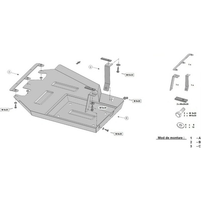 Kryt pod motor FORD TRANSIT CUSTOM V362 Bus (F3) - Plech -