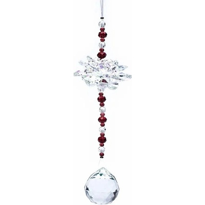 Nefertitis Lotosový květ Feng Shui závěs do okna z křišťálů NF27595 - cca 31 cm