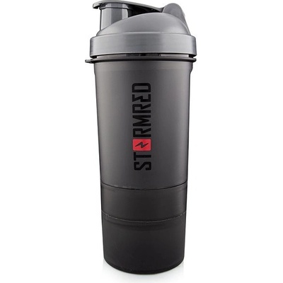 StormRed Shaker se zásobníkem černý, 500ml