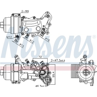 NISSENS Chladič motorového oleja 90992