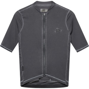 CafÉ du cycliste Мъжка фланелка с къс ръкав за колоездене CAFÉ DU CYCLISTE Laurette Cycling jersey - Cold Dye Anthracite - размер XL (056-4290-0114)