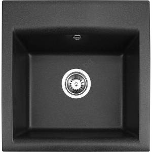 Alveus 1149113 - Кухненска мивка GEM 50x50 см гранит/черен (AV0066) Мивка за вграждане