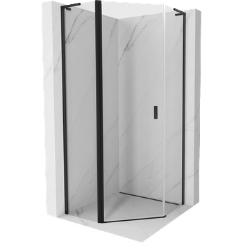 Mexen Mist L петоъгълна душ кабина с люлееща се врата 90 x 90 см, прозрачна, черна - 8A8L-090-090-70-00 (8A8L-090-090-70-00)