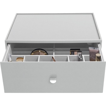 Stackers Органайзер за козметика Stackers Pebble дълбок с чекмедже supersize каменносив (76050)