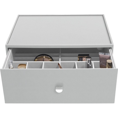 Stackers Органайзер за козметика Stackers Pebble дълбок с чекмедже supersize каменносив (76050)