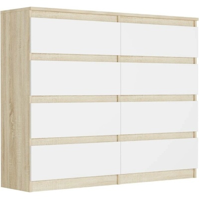 Framire Studentská komoda se zásuvkami Sonoma Mix 120 x 40 cm Modern R120S8