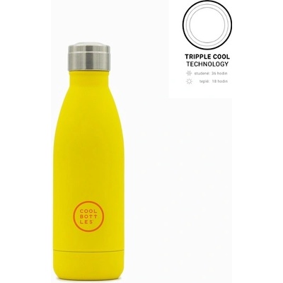 Cool Bottles Termo fľaša z nerezovej ocele Vivid Yellow 350 ml