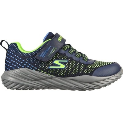 Skechers dětské tenisky Karvo 403753L/NVLM modrá limetková