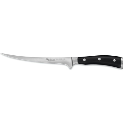 WÜSTHOF Нож за филе CLASSIC IKON 18 см, черен, пластмаса, Вюстхоф (WU1040333818)
