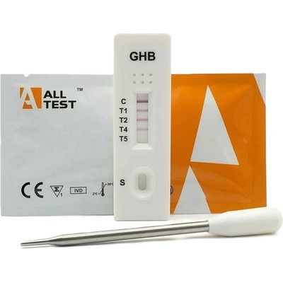 AllTest Drogový test na GHB (tekutá extáze) Rychlý kazetový test z moči a nápojů, 1 ks
