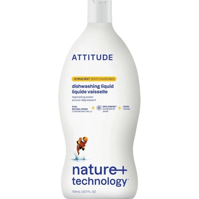 Attitude prostriedok na umývanie riadu s vôňou citrónovej kôry 700 ml