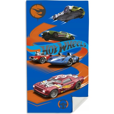 Kids Euroswan Hot Wheels EWA00014HW plážová osuška modrá 70 x 140 cm